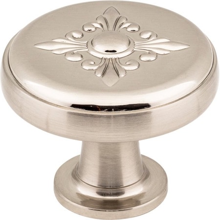 Jeffrey Alexander 1-3/8" Diameter Satin Nickel Baroque Lafayette Cabinet Knob 417SN